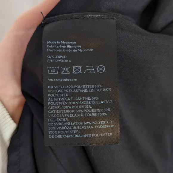 H&M Plaid Checkered Long Sleeve Mod Shift Dress - Size Small - Picture 6 of 8